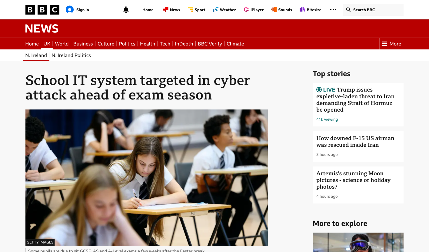 C2K Cyber Attack: What Northern Ireland's School Network Outage Means for Every School