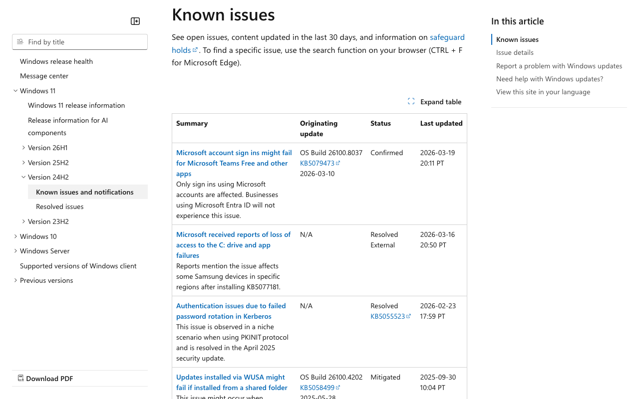 KB5079473 Effectively Kills Internet Access for Teams, Edge, OneDrive, and Copilot on Windows 11